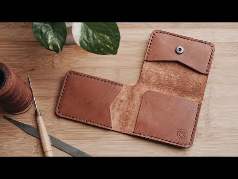 Tri-fold Card Wallet Template, DIY Card Holder Pattern, Leather Working Pdf, Minimalist Business Card Holder